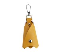 TTETTZ Batidor Llavero para Coche Soporte para Llaves Estuche de Murciélago en Cuero PU con Circulo Metálico Resistente Adecuado para Hombres Regalo Uso Diar, Amarillo