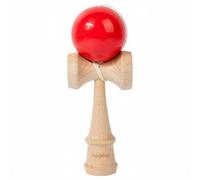 TTETTZ Bola de Madera Juego de Lanzamiento Desafío Coordinación Manual Concentración Entretenimiento Compacto Adecuado para Niños Familias Participar en Viajes Reuniones en Casa, Rojo, Grande 120G