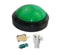 TTETTZ Botón Arcade Botón de Juego Luminoso Interruptor para Máquinas Recreativas Accesorio de Repuesto para Video Juegos Fabricado en Plástico Resistente Ad, Verde