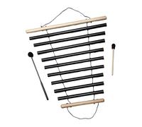 TTETTZ Campana de Viento Instrumento de Percusión Campana Meditativa Barra Giratoria Metal Tonos Resonantes Adecuada para Mindfulness Educación Regalo, Negro