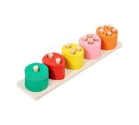 TTETTZ Clasificador de Formas de Madera, Juguete Apilable para Clasificar Madera, Juego de Mesa para, Bloques de Reconocimiento de Colores Y Habilidad, Fruit B