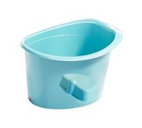 TTETTZ Cubeta de Baño para Bebé Bañera Infantil Soporte Anatómico Respaldo Antideslizante Material Duradero PP Adecuada para Baño en Casa Hoteles Viajes, Blue S
