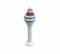 TTETTZ de Aeropuerto Maqueta Miniatura Modelo Estructura Realista Acabado Mate Múltiple Adecuada para Vitrinas Escritorios Ambientación de Colecciones