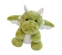 TTETTZ Dragón de Peluche Muñeco de Felpa Juguete Suave Animal Relleno Diseño Simpático con Mensaje Material Adecuado para Regalo año, Verde
