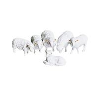 TTETTZ Figura Diorama 1 64 Accesorio para Maqueta en Resina Pintada a Mano de Paisaje para Ferrocarril Decoración de Arquitectura Y Escenarios de Mesa, 6 ovejas
