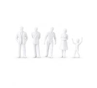 TTETTZ Figura Humana en Miniatura Muñeco Modelo Decoración je Apariencia Lista para Imprimación y Color Adecuada para Escenas Históricas Museografía, 1:30 (5 Piezas, 60mm)