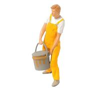 TTETTZ Figura Miniatura Pintor Modelo 1 87 Realista Resina Pintada Manualmente Adecuada para Maquetas de Edificios Decoración Hogar Juegos de Mesa