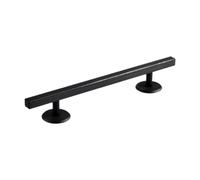 TTETTZ Fingerboard Rail Profesional de Acero Inoxidable con Base Pesada Barra Cuadrada para Rampas Y Accesorio de Desarrollo Técnico Adecuado para Parques de, Negro 15cmx1.2cm