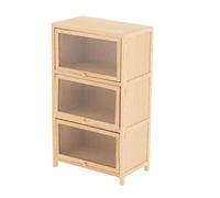 TTETTZ Gabinete de Muñecas Armario Vitrinas Miniatura Madera Muebles Estante Decorativo Singular Adecuado para Regalo Decoración del Hogar Colección,