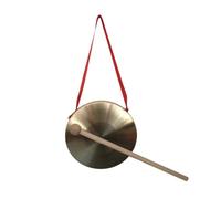 TTETTZ Gong para niños con mazo de madera, instrumento de percusión chino para fiestas, 10cm
