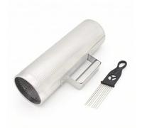TTETTZ Guiro Infantil Percusión Manual de Metal Tubo Cilíndrico Superficie Rugosa con Agarradera Adecuado para Clases de Música Ejercicios Rítmicos Uso Pedagógico