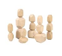 TTETTZ Juego de Apilamiento de Bloques de Construcción de Piedra de Equilibrio de Apilamiento de Clasificación de Madera para Niños, Estilo e