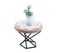 TTETTZ Juego de Mesa Auxiliar Y Jarrón para Muebles en Miniatura de Casa de Muñecas a Escala 1/12, Accesorio de Fotografía