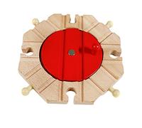 TTETTZ Juego de Trenes de Madera Kit de Construcción de Vía Accesorios Educativos de Madera para Niños Adecuado para Aprendizaje Coordinación Mano-ojo Juego