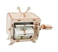 TTETTZ Kit de Modelo de Máquina de Animación con Manivela para Adolescentes, Proyecto de Construcción en Madera