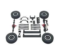 TTETTZ Kit de Soporte de Amortiguador Metálico RC Conjunto de Eje Frontal Eje Trasero Varillas de Dirección Material Metálico y Goma Resistente Adecuado, Negro