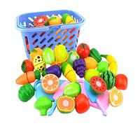 TTETTZ Los Niños Fingen El Juego de rol Cocina Cortar Fruta Vegetal Comida Juguete, 23 Piezas