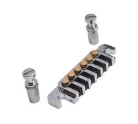 TTETTZ LP Puente Puente de silla de montar para 6 cuerdas Guitarra eléctrica Guitarra Electric Guitar Bridge Tailpiel, Argén