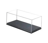 TTETTZ Modelo Carro Vitrina Acrílica Transparente Apilable con Base Oscura para Autos Escala 1/87 Protección Segura de Juguetes Coleccionables Presentación E, 120x58x45mm