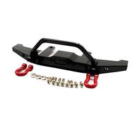 TTETTZ Parachoques Delantero RC para Coche 1 16 con Ganchos Rojos Piezas de Aleación de Aluminio Protección Y Altura Ajustable Adecuado para Carreras Y Repar, Negro