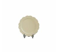 TTETTZ Plato Miniatura de Casa de Muñecas Bandeja Ornamental de Aleación Vintage con Relieve Floral Vajilla Decorativa para Manualistas Accesorio para, Marrón Claro, 27 4mm
