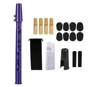TTETTZ Pocket Saxofón Mini Madera Instrumento Viento Portátil Flauta Compacto Resistente Adecuado para Estudiantes Músicos Amateurs Práctica Actuaciones, Violeta Azul