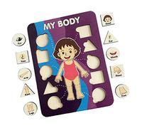 TTETTZ Rompecabezas Humano de Madera Juego Educativo de Piezas para Niños Juguete de Encaje Desarrollo de Habilidades Adecuado para Aprendizaje Temprano Educ, Estilo c