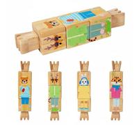 TTETTZ Rompecabezas Infantil Bloques Giratorios Que Fortalecen la Coordinación Ojo-Mano y la Memoria Visual con Forma Portátil Adecuado para Desarrollo Temprano Juegos Familiares, Estilo 3