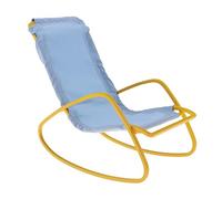 TTETTZ Silla Mecedora Figura de Acción Realista para Muñeco Accesorio de Muebles Escala 1/ Material de Tela y Aleación Adecuado para Decoración de, Azul