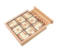 TTETTZ Sudoku Tablero Juego Rompecabezas Matemático Madera Juguetes Educativos Entrenamiento Lógico Adecuado para Niños Adultos Cumpleaños Regalos, Negro