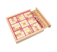 TTETTZ Sudoku Tablero Juego Rompecabezas Matemático Madera Juguetes Educativos Entrenamiento Lógico Adecuado para Niños Adultos Cumpleaños Regalos, Rosa