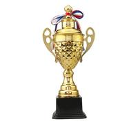 TTETTZ Trofeo de Premiación Copa Grande de Metal con Base para Celebración de Éxitos Deportivos Reconocimiento Adecuado para Equipo Entrega de Prem, 37cm