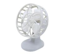 TTETTZ Ventilador Miniatura para Casa de Muñecas Modelo Decorativo de Mesa Accesorio Realista PLA Detalle para Juegos Infantiles Adecuado para Dormitorio Sal, Gris