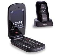 TTfone Lunar TT750 - Teléfono móvil tipo concha (básico, con botones grandes) color negro