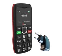 TTfone Teléfono móvil fácil de Usar TT880 para Personas Mayores - Teclado Grande con botón de Asistencia de Emergencia - Teléfono Simple y confiable (con Cargador de Corriente)