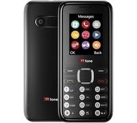 TTfone TT150 Celular Básico Libre con Bluetooth, Batería de Larga Duración, Dual SIM con Cámara y Juegos, Fácil de Usar, Robusto y Ligero (Negro, con Cargador)