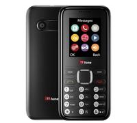 TTfone TT150 Celular Básico Libre con Bluetooth, Batería de Larga Duración, Dual SIM con Cámara y Juegos, Fácil de Usar, Robusto y Ligero (Negro, Cable USB)