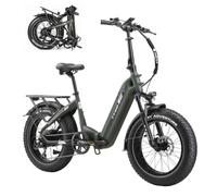 ttgo F6 Boost E Bike Bicicleta plegable, 20 x 4,0 pulgadas, Fat Tire bicicleta eléctrica para hombre y mujer con motor de 250 W, par de giro de 70 Nm, batería de 48 V 18 Ah, hasta 140 km de alcance, 7
