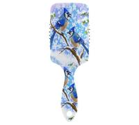 Ttgoth Blue Jay - Cepillo de pelo de invierno para mujeres y hombres, antiestático, con cojín de aire, peine desenredante, cepillo desenredante para cabello rizado, liso, húmedo o seco