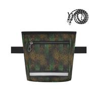 Ttgoth Bolsa de golosinas abstractas para perros, bolsa de golosinas manos libres con cierre magnético, cinturón ajustable y tira reflectante, bolsa impermeable para cachorros para pasear mascotas