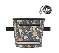 Ttgoth Bolsa de golosinas de hongos para perro, bolsa de golosinas manos libres con cierre magnético, cinturón ajustable y tira reflectante, bolsa de recompensa impermeable para cachorros para pasear