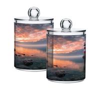 Ttgoth Bonito dispensador de cactus para baño, 2 tarros de boticario, organizador de maquillaje para almohadilla de algodón, brotes, hisopos, bolas