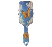Ttgoth Butterfly Sky - Cepillo de pelo para mujeres y hombres, antiestático, cojín de aire, peine desenredante, cepillo desenredante para cabello rizado, liso, húmedo o seco