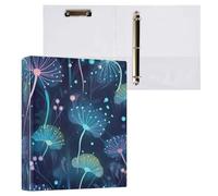 Ttgoth Carpeta de 3 anillas de diente de león azul con capacidad para 200 hojas, carpeta A4 con 3 bolsillos transparentes y organizador de documentos para aula, oficina, hospitales