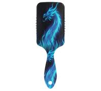 Ttgoth Cepillo de pelo azul dragón para mujeres y hombres, antiestático, con cojín de aire, peine desenredante, cepillo para desenredar el cabello rizado, liso, húmedo o seco