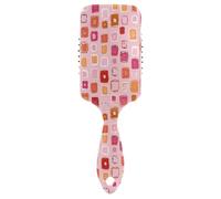 Ttgoth Cepillo de pelo con patrón cuadrado para mujeres y hombres, antiestático, con cojín de aire, peine desenredante, cepillo para desenredar el cabello rizado, liso, húmedo o seco