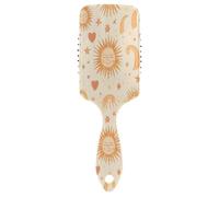 Ttgoth Cepillo de pelo con patrón de sol para mujeres y hombres, antiestático, con cojín de aire, peine desenredante, cepillo para desenredar para cabello rizado, liso, húmedo o seco