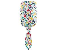 Ttgoth Cepillo de pelo con patrón de terrazo para mujeres y hombres, antiestático, cojín de aire, peine desenredante, cepillo desenredante para cabello rizado, liso, húmedo o seco