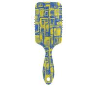 Ttgoth Cepillo de pelo cuadrado abstracto punteado para mujeres y hombres, antiestático, cojín de aire, peine desenredante, cepillo desenredante para cabello rizado, liso, húmedo o seco