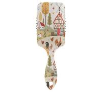 Ttgoth Cepillo de pelo de animales de granja para mujeres y hombres, antiestático, con cojín de aire, peine desenredante, cepillo para desenredar para cabello rizado, liso, húmedo o seco